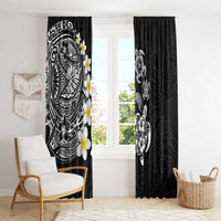 Hawaiian Plumeria Turtles Window Curtain Polynesian Art Tattoo LT03 - Polynesian Pride