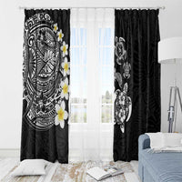 Hawaiian Plumeria Turtles Window Curtain Polynesian Art Tattoo LT03 - Polynesian Pride