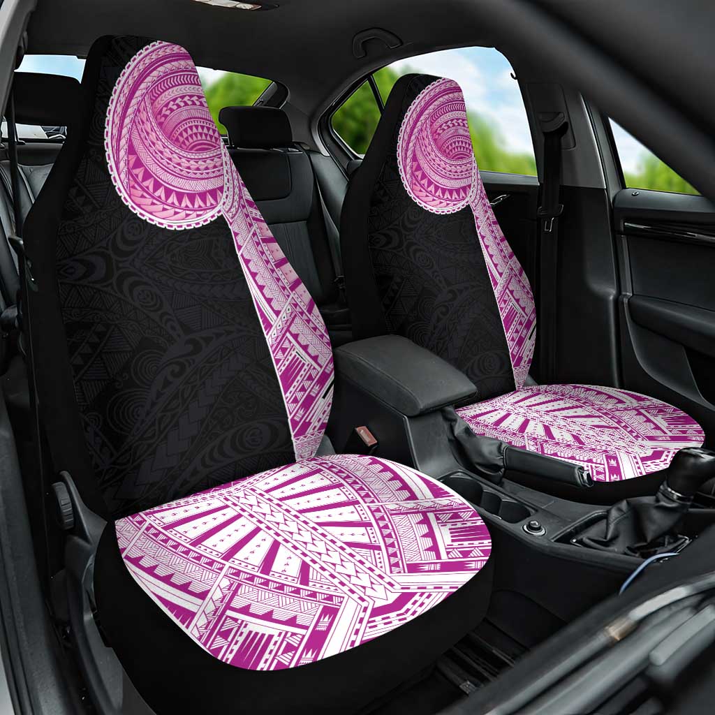 Samoan Art Tattoo Polynesian Pattern Car Seat Cover Pink Out Color LT03 One Size Black - Polynesian Pride
