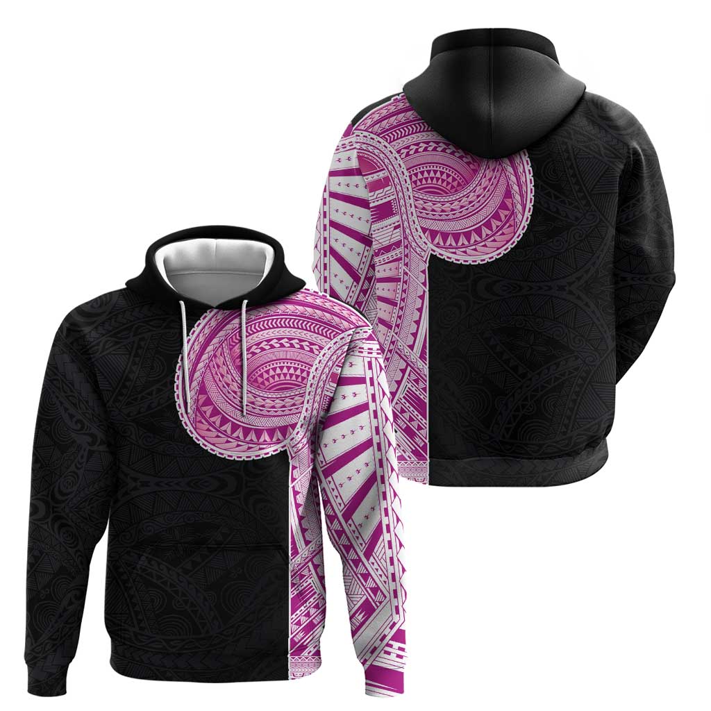 Samoan Art Tattoo Polynesian Pattern Hoodie Pink Out Color LT03 - Polynesian Pride