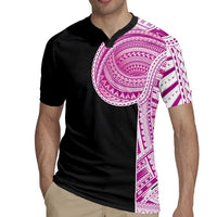 Samoan Art Tattoo Polynesian Pattern Rugby Jersey Pink Out Color LT03 - Polynesian Pride