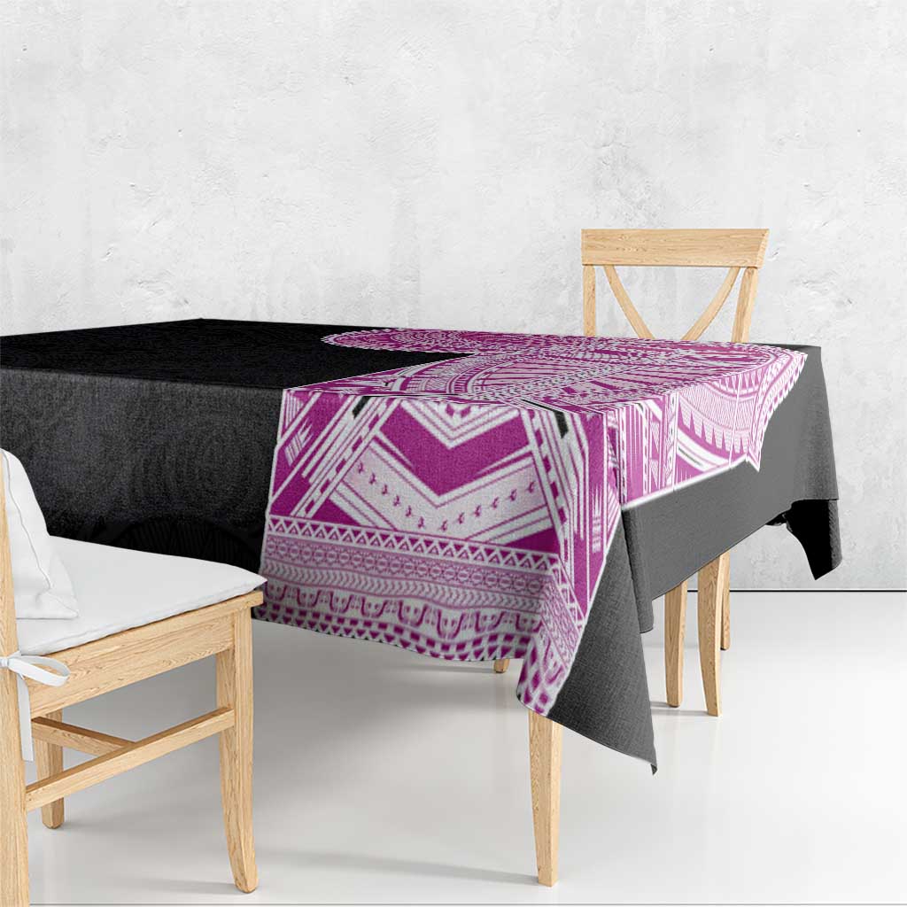 Samoan Art Tattoo Polynesian Pattern Tablecloth Pink Out Color LT03 - Polynesian Pride