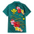 Aloha Kanaka Maoli Hawaii Flowers Family Matching Puletasi and Hawaiian Shirt With Polynesian Pattern Teal Color