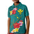 Aloha Kanaka Maoli Hawaii Flowers Kid Polo Shirt With Polynesian Pattern Teal Color