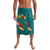 Aloha Kanaka Maoli Hawaii Flowers Lavalava With Polynesian Pattern Teal Color