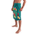 Aloha Kanaka Maoli Hawaii Flowers Lavalava With Polynesian Pattern Teal Color