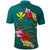 Aloha Kanaka Maoli Hawaii Flowers Polo Shirt With Polynesian Pattern Teal Color