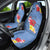 Bula Fiji Hibiscus and Plumeria Flowers Car Seat Cover Tapa Tattoo Polynesian Pattern