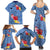 Bula Fiji Hibiscus and Plumeria Flowers Family Matching Summer Maxi Dress and Hawaiian Shirt Tapa Tattoo Polynesian Pattern