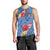 Bula Fiji Hibiscus and Plumeria Flowers Men Tank Top Tapa Tattoo Polynesian Pattern