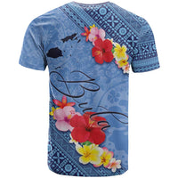 Bula Fiji Hibiscus and Plumeria Flowers T Shirt Tapa Tattoo Polynesian Pattern LT03 - Polynesian Pride