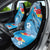 Hawaii Sea Turtle and Tropical Flowers Car Seat Cover Polynesian Tattoo Undersea Vibe