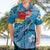 Hawaii Sea Turtle and Tropical Flowers Hawaiian Shirt Polynesian Tattoo Undersea Vibe