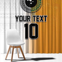 Custom Fiji and Australia Rugby Window Curtain Aboriginal and Fijian Masi Pattern LT03 - Polynesian Pride