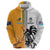 Custom Fiji and Australia Rugby Zip Hoodie Aboriginal and Fijian Masi Pattern