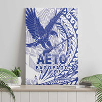 American Samoa Pago Pago Aeto Canvas Wall Art Wingstyle Blue-White Color LT03 - Polynesian Pride