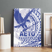 American Samoa Pago Pago Aeto Canvas Wall Art Wingstyle Blue-White Color LT03 - Polynesian Pride