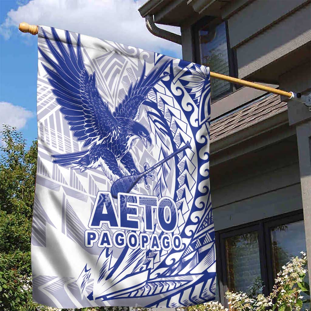 American Samoa Pago Pago Aeto Garden Flag Wingstyle Blue-White Color LT03 - Polynesian Pride