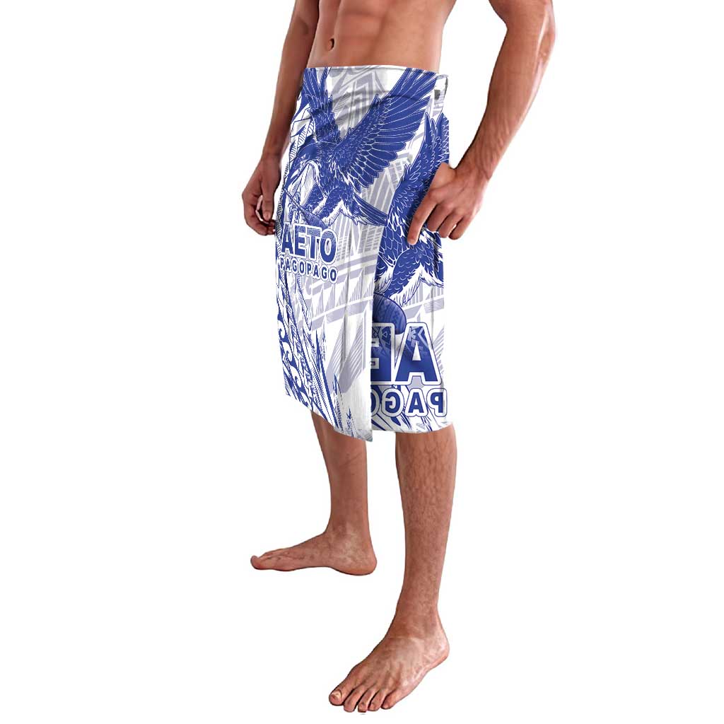American Samoa Pago Pago Aeto Lavalava Wingstyle Blue-White Color LT03 - Polynesian Pride