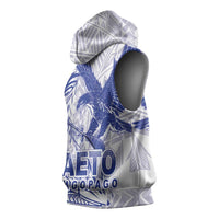 American Samoa Pago Pago Aeto Sleeveless Hoodie Wingstyle Blue-White Color LT03 - Polynesian Pride
