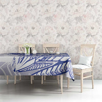 American Samoa Pago Pago Aeto Tablecloth Wingstyle Blue-White Color LT03 - Polynesian Pride