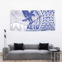 American Samoa Pago Pago Aeto Tapestry Wingstyle Blue-White Color LT03 - Polynesian Pride