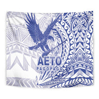 American Samoa Pago Pago Aeto Tapestry Wingstyle Blue-White Color LT03 - Polynesian Pride
