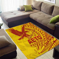 American Samoa Pago Pago Aeto Area Rug Wingstyle Red-Gold Color LT03 - Polynesian Pride