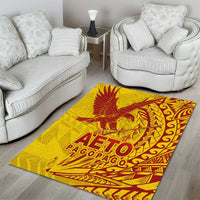 American Samoa Pago Pago Aeto Area Rug Wingstyle Red-Gold Color LT03 - Polynesian Pride