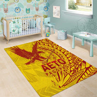 American Samoa Pago Pago Aeto Area Rug Wingstyle Red-Gold Color LT03 - Polynesian Pride