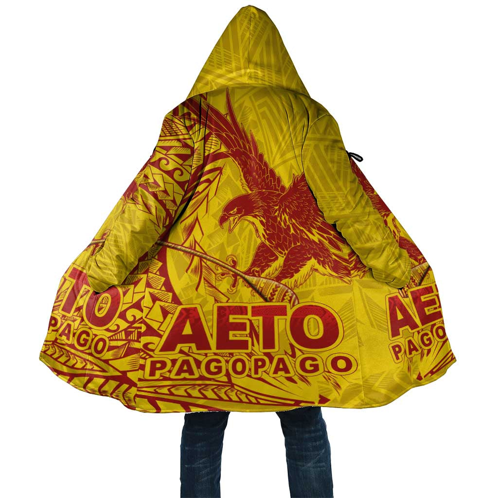 American Samoa Pago Pago Aeto Cloak Wingstyle Red-Gold Color LT03 Unisex Yellow - Polynesian Pride