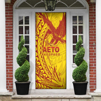 American Samoa Pago Pago Aeto Door Cover Wingstyle Red-Gold Color LT03 - Polynesian Pride