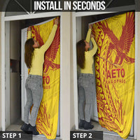 American Samoa Pago Pago Aeto Door Cover Wingstyle Red-Gold Color LT03 - Polynesian Pride