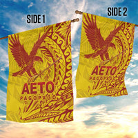American Samoa Pago Pago Aeto Garden Flag Wingstyle Red-Gold Color LT03 - Polynesian Pride