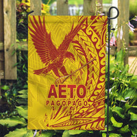 American Samoa Pago Pago Aeto Garden Flag Wingstyle Red-Gold Color LT03 Garden Flag Yellow - Polynesian Pride