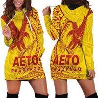 American Samoa Pago Pago Aeto Hoodie Dress Wingstyle Red-Gold Color LT03 - Polynesian Pride