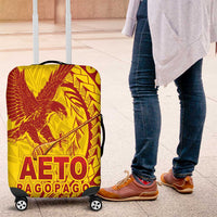 American Samoa Pago Pago Aeto Luggage Cover Wingstyle Red-Gold Color LT03 Yellow - Polynesian Pride