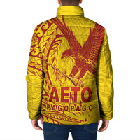 American Samoa Pago Pago Aeto Padded Jacket Wingstyle Red-Gold Color LT03 - Polynesian Pride