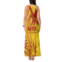 American Samoa Pago Pago Aeto Tank Maxi Dress Wingstyle Red-Gold Color LT03 - Polynesian Pride