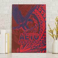 American Samoa Pago Pago Aeto Canvas Wall Art Wingstyle Red-Blue Color LT03 Without Frame Red - Polynesian Pride