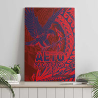 American Samoa Pago Pago Aeto Canvas Wall Art Wingstyle Red-Blue Color LT03 - Polynesian Pride