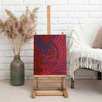 American Samoa Pago Pago Aeto Canvas Wall Art Wingstyle Red-Blue Color LT03 - Polynesian Pride