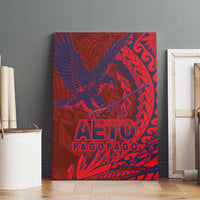 American Samoa Pago Pago Aeto Canvas Wall Art Wingstyle Red-Blue Color LT03 - Polynesian Pride