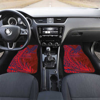 American Samoa Pago Pago Aeto Car Mats Wingstyle Red-Blue Color LT03 Set 2pcs - Front Red - Polynesian Pride