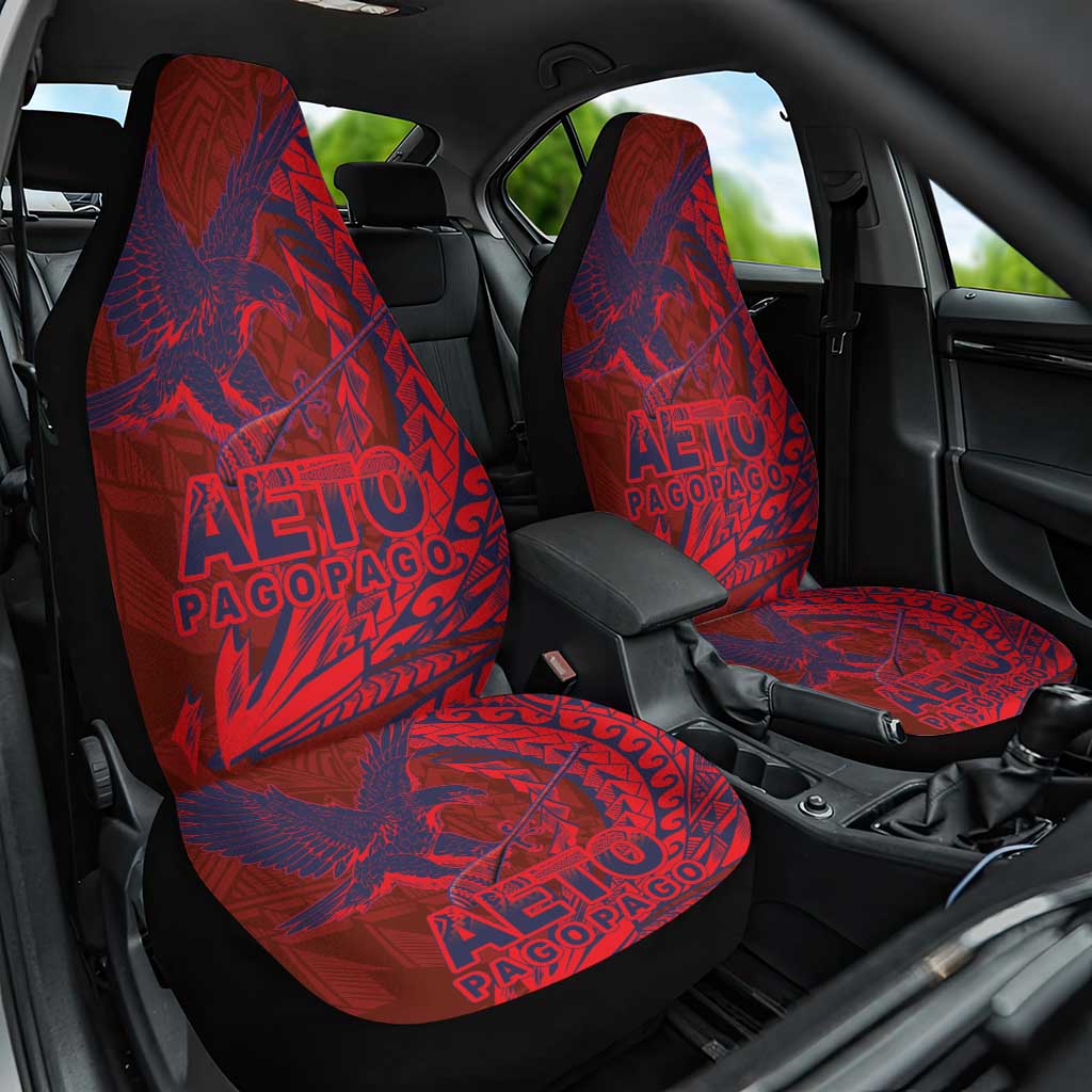 American Samoa Pago Pago Aeto Car Seat Cover Wingstyle Red-Blue Color LT03 One Size Red - Polynesian Pride