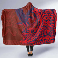 American Samoa Pago Pago Aeto Hooded Blanket Wingstyle Red-Blue Color LT03 One Size Red - Polynesian Pride