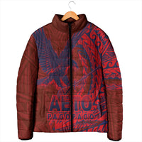 American Samoa Pago Pago Aeto Padded Jacket Wingstyle Red-Blue Color LT03 - Polynesian Pride