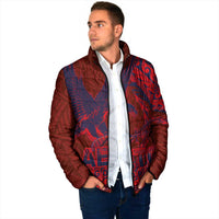 American Samoa Pago Pago Aeto Padded Jacket Wingstyle Red-Blue Color LT03 - Polynesian Pride