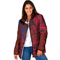 American Samoa Pago Pago Aeto Padded Jacket Wingstyle Red-Blue Color LT03 - Polynesian Pride