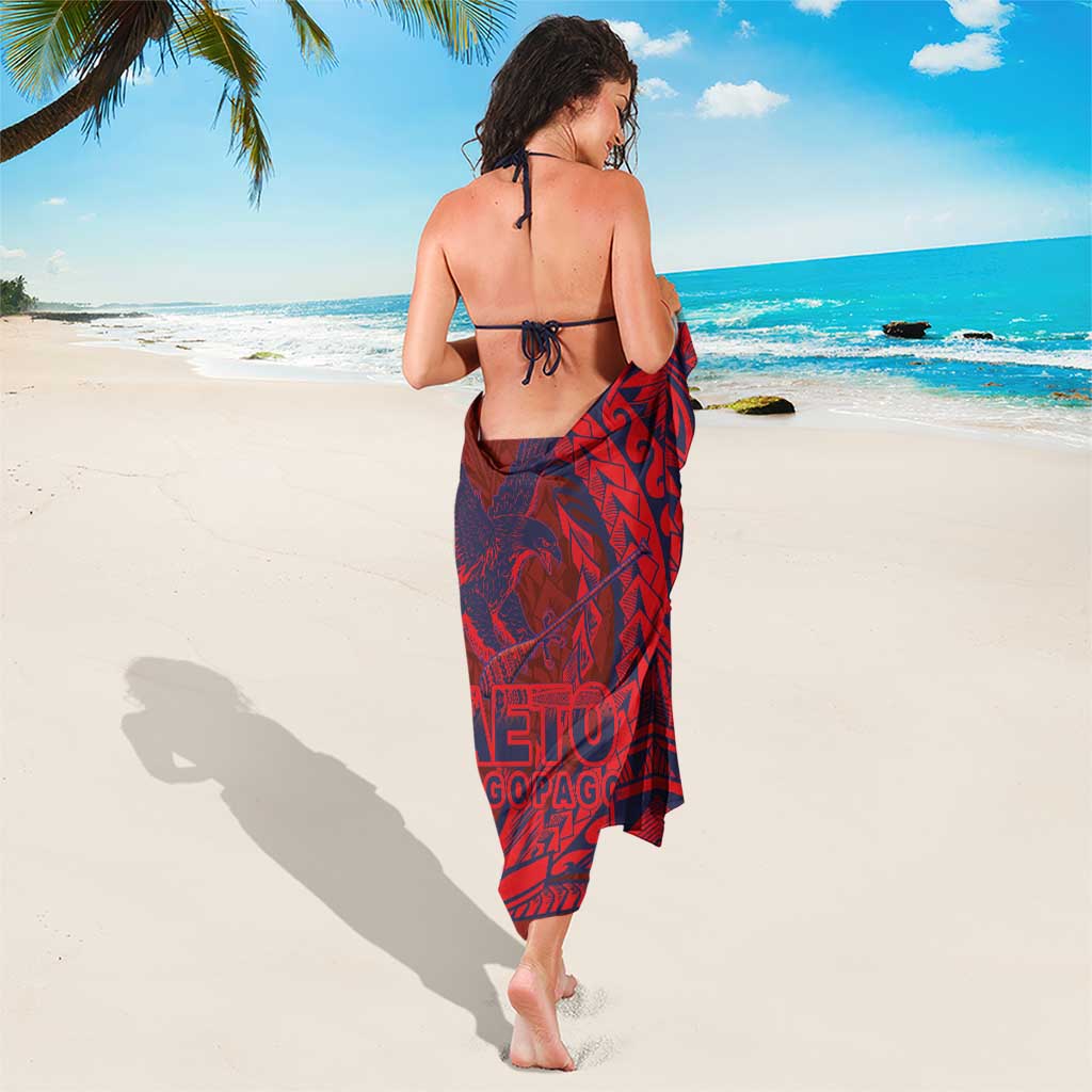 American Samoa Pago Pago Aeto Sarong Wingstyle Red-Blue Color LT03 - Polynesian Pride